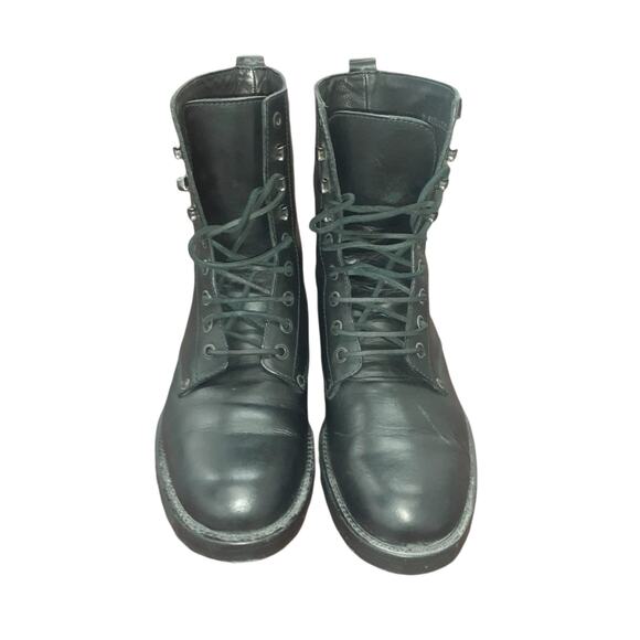 Ralph Lauren Collection Italy Made Black Leather  Boots Size 10 main image 4